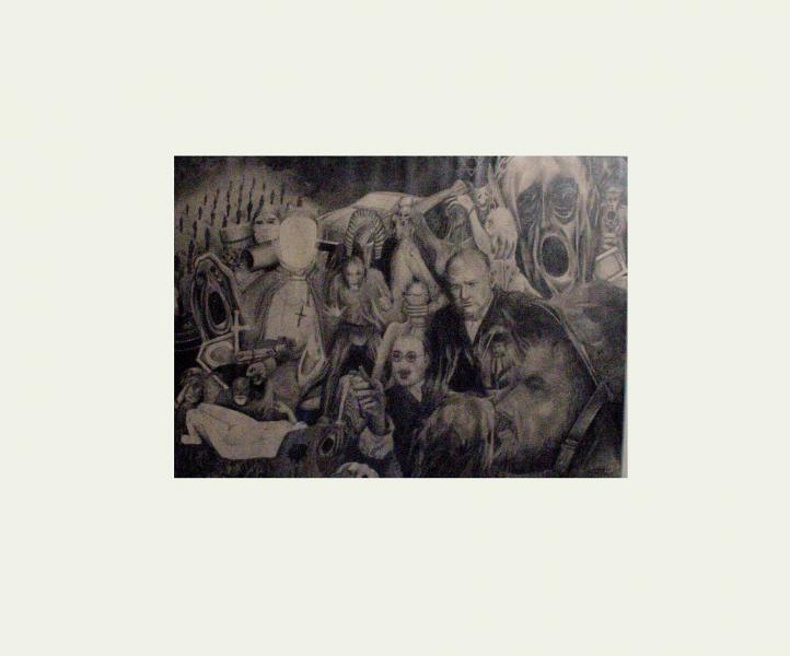 Drawing1979-C-Psychology-of-Violence--pencil